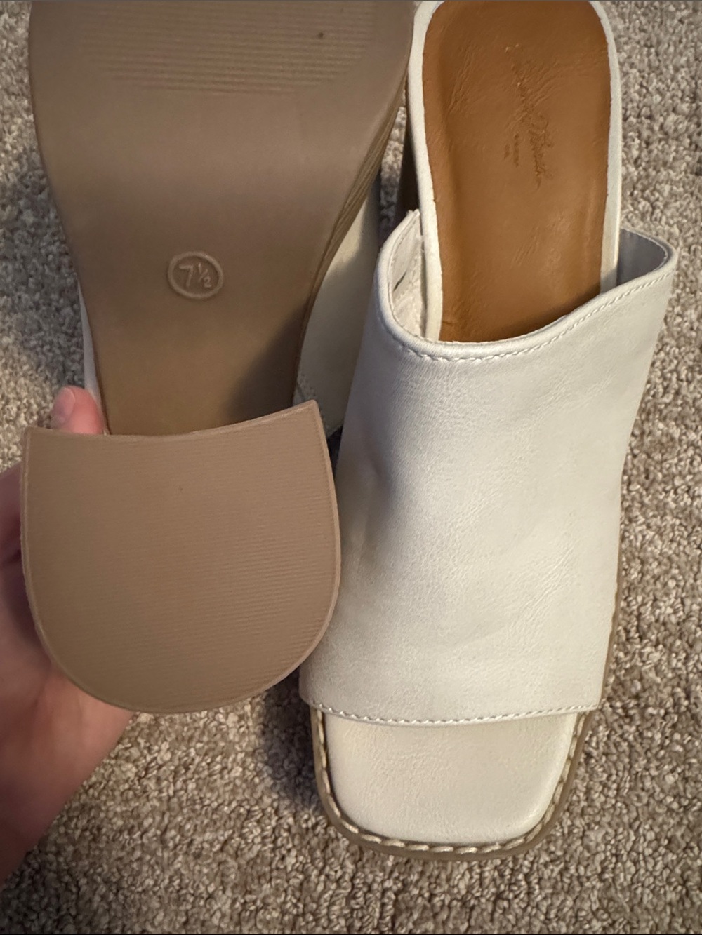 white block heels - Picture 3 of 4